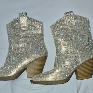 Sparkling Western Ankle Boots